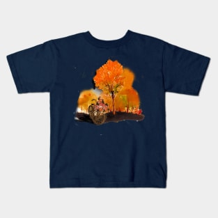 Autumn Bicycle Park Kids T-Shirt